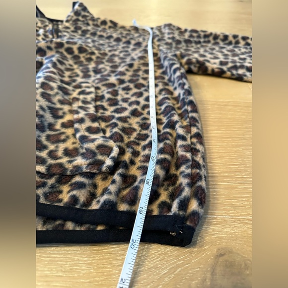 Goodnight Macaroon Cheetah Print Fleece Quarter Zip Long Sleeve Pullover Cropped - Picture 7 of 7